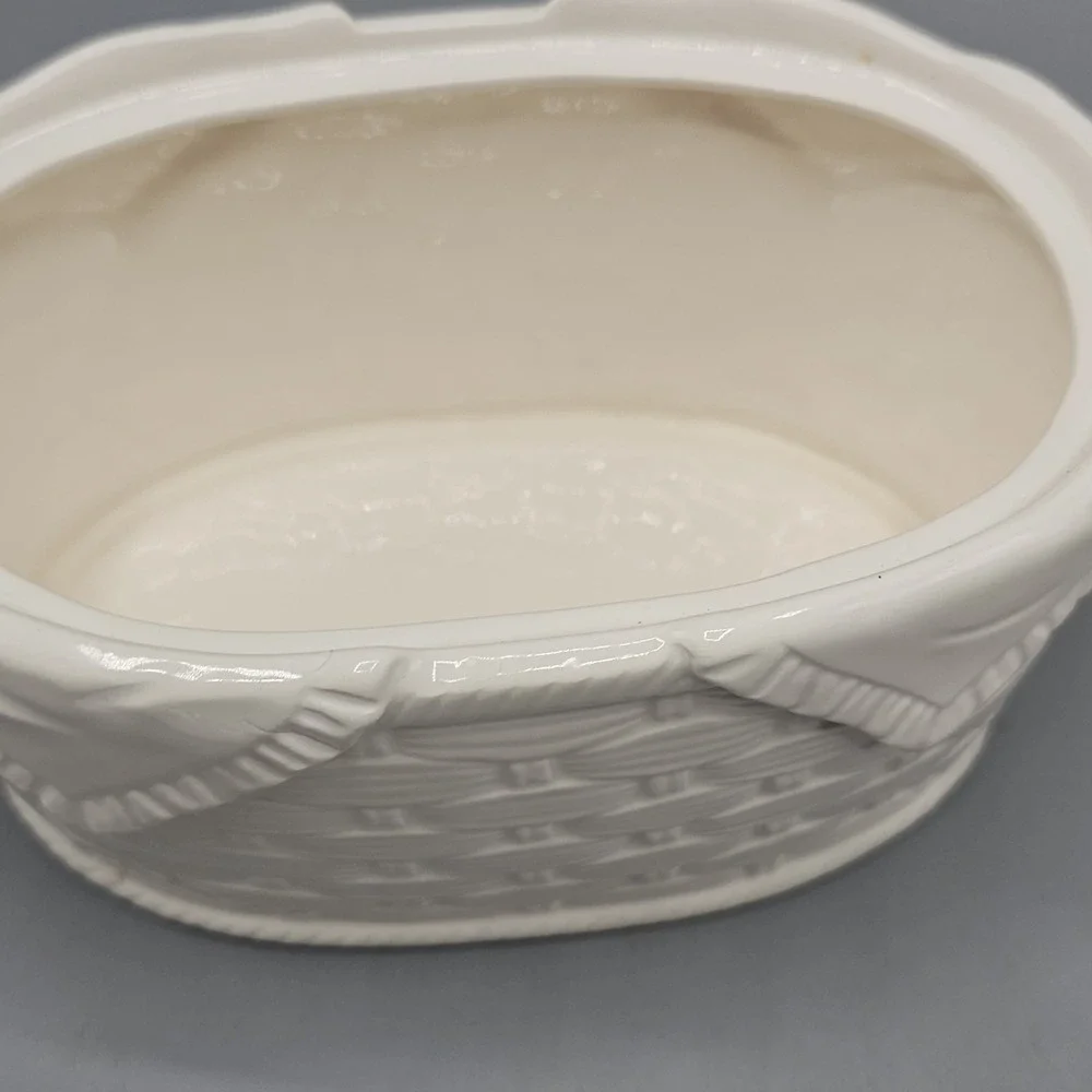 Vintage Ceramic Hen on Nest Covered Gravy Boat Bowl W/ Spoon Cottage Grandmacore